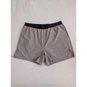 Peloton Gym Shorts Men XL Gray Lined Performance Stretch Drawstring w/ Pockets